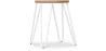 Buy Hairpin Stool - 44cm - Light wood and metal White 59488 - in the UK