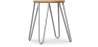 Buy Hairpin Stool - 44cm - Light wood and metal Light grey 59488 - in the UK