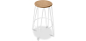Buy Hairpin Bar Stool 66cm - Lighrt wood and metal White 59500 - prices