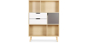 Buy Wooden Bookshelf - Scandinavian Design - Polani Natural wood 59648 - in the UK