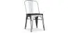 Buy Bistrot Metalix Square Chair - Metal and Dark Wood Steel 59709 - in the UK