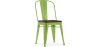 Buy Bistrot Metalix Square Chair - Metal and Dark Wood Light green 59709 in the United Kingdom