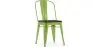 Buy Bistrot Metalix Square Chair - Metal and Dark Wood Light green 59709 in the United Kingdom