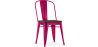 Buy Bistrot Metalix Square Chair - Metal and Dark Wood Fuchsia 59709 in the United Kingdom