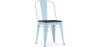 Buy Bistrot Metalix Square Chair - Metal and Dark Wood Light blue 59709 at MyFaktory