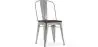 Buy Bistrot Metalix Square Chair - Metal and Dark Wood Light grey 59709 home delivery