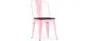 Buy Bistrot Metalix Square Chair - Metal and Dark Wood Pink 59709 - prices