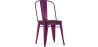 Buy Bistrot Metalix Square Chair - Metal and Dark Wood Purple 59709 - in the UK