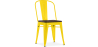 Buy Bistrot Metalix Square Chair - Metal and Dark Wood Yellow 59709 in the United Kingdom