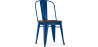 Buy Bistrot Metalix Square Chair - Metal and Dark Wood Dark blue 59709 - in the UK