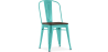 Buy Bistrot Metalix Square Chair - Metal and Dark Wood Pastel green 59709 - in the UK
