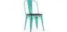 Buy Bistrot Metalix Square Chair - Metal and Dark Wood Pastel green 59709 - in the UK