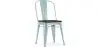 Buy Bistrot Metalix Square Chair - Metal and Dark Wood Pale green 59709 - in the UK
