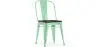 Buy Bistrot Metalix Square Chair - Metal and Dark Wood Mint 59709 home delivery