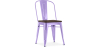 Buy Bistrot Metalix Square Chair - Metal and Dark Wood Pastel Purple 59709 at MyFaktory