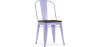 Buy Bistrot Metalix Square Chair - Metal and Dark Wood Lavander 59709 - prices