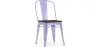 Buy Bistrot Metalix Square Chair - Metal and Dark Wood Lavander 59709 - in the UK