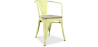 Buy Bistrot Metalix Chair with Armrest - Metal and Light Wood Pastel yellow 59711 in the United Kingdom