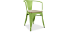 Buy Bistrot Metalix Chair with Armrest - Metal and Light Wood Light green 59711 - prices
