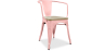 Buy Bistrot Metalix Chair with Armrest - Metal and Light Wood Pastel orange 59711 home delivery