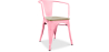 Buy Bistrot Metalix Chair with Armrest - Metal and Light Wood Pink 59711 with a guarantee