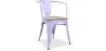 Buy Bistrot Metalix Chair with Armrest - Metal and Light Wood Lavander 59711 in the United Kingdom