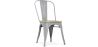 Buy Bistrot Metalix Chair - Metal and Light Wood Light grey 59707 - in the UK