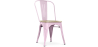 Buy Bistrot Metalix Chair - Metal and Light Wood Pastel pink 59707 in the United Kingdom
