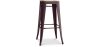 Buy Bistrot Metalix style stool - 76cm  - Metal and Light Wood Bronze 59704 in the United Kingdom