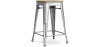 Buy Bistrot Metalix style stool - 61cm - Metal and Light Wood Steel 59696 - in the UK