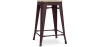 Buy Bistrot Metalix style stool - 61cm - Metal and Light Wood Bronze 59696 in the United Kingdom