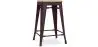 Buy Bistrot Metalix style stool - 61cm - Metal and Light Wood Bronze 59696 - in the UK