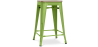 Buy Bistrot Metalix style stool - 61cm - Metal and Light Wood Light green 59696 - in the UK