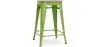 Buy Bistrot Metalix style stool - 61cm - Metal and Light Wood Light green 59696 in the United Kingdom