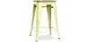 Buy Bistrot Metalix style stool - 61cm - Metal and Light Wood Pastel yellow 59696 - in the UK