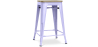 Buy Bistrot Metalix style stool - 61cm - Metal and Light Wood Lavander 59696 in the United Kingdom
