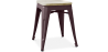Buy Bistrot Metalix style stool - Metal and Light Wood  - 45cm Bronze 59692 - in the UK