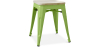 Buy Bistrot Metalix style stool - Metal and Light Wood  - 45cm Light green 59692 - prices