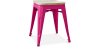 Buy Bistrot Metalix style stool - Metal and Light Wood  - 45cm Fuchsia 59692 - in the UK