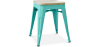 Buy Bistrot Metalix style stool - Metal and Light Wood  - 45cm Pastel green 59692 in the United Kingdom