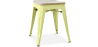Buy Bistrot Metalix style stool - Metal and Light Wood  - 45cm Pastel yellow 59692 in the United Kingdom