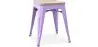 Buy Bistrot Metalix style stool - Metal and Light Wood  - 45cm Pastel Purple 59692 at MyFaktory
