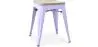 Buy Bistrot Metalix style stool - Metal and Light Wood  - 45cm Lavander 59692 - prices