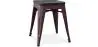 Buy Bistrot Metalix style stool - 46cm - Metal and dark wood Bronze 59691 in the United Kingdom