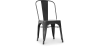 Buy Bistrot Metalix style chair square Seat - New edition - Metal Dark grey 59687 - in the UK