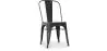 Buy Bistrot Metalix style chair square Seat - New edition - Metal Dark grey 59687 - in the UK