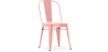 Buy Bistrot Metalix style chair square Seat - New edition - Metal Pastel orange 59687 in the United Kingdom