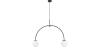 Buy Thelma 2 Bulbs Hanging Lamp - Metal and Glass Black 59623 - in the UK