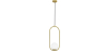 Buy Lucille Hanging Lamp - Metal and Glass Gold 59624 - in the UK