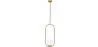 Buy Lucille Hanging Lamp - Metal and Glass Gold 59624 - in the UK